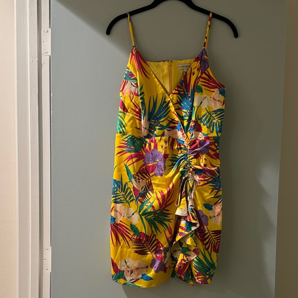 Colorful Tropical Print Dress